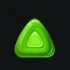 Green triangle symbol